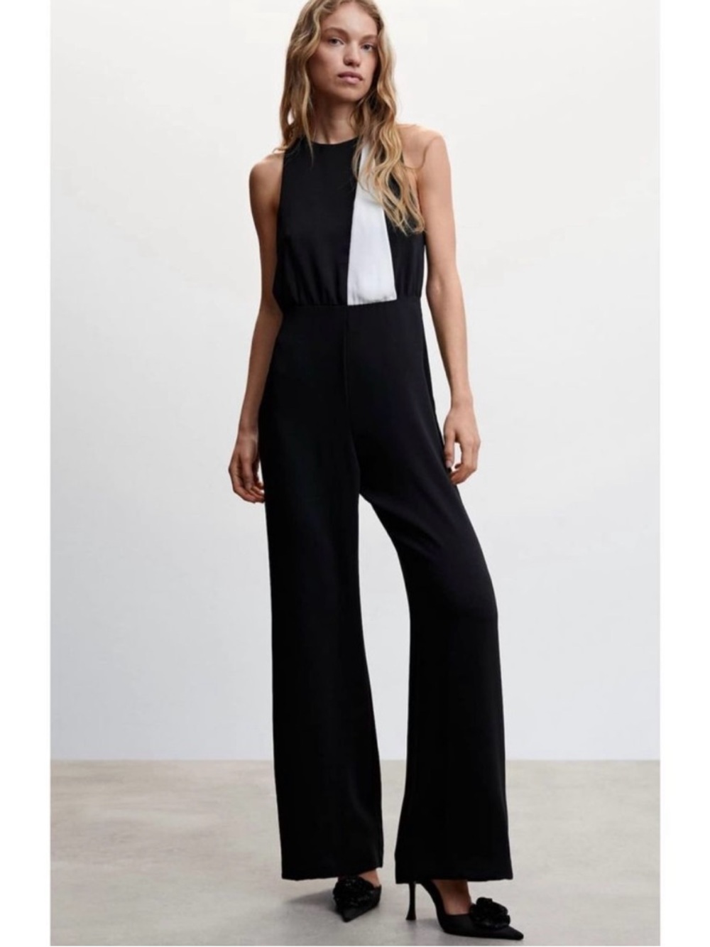 MANGO Women's Bicolor Long Jumpsuit
Size XS